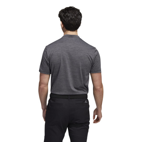 adidas Golf Textured Stripe Mens Polo Shirt reverse