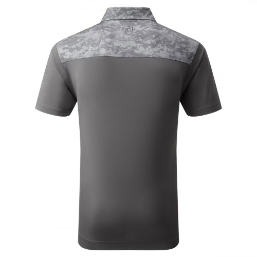 FootJoy Cloud Camo Trim Lisle Mens Golf Polo Shirt reverse