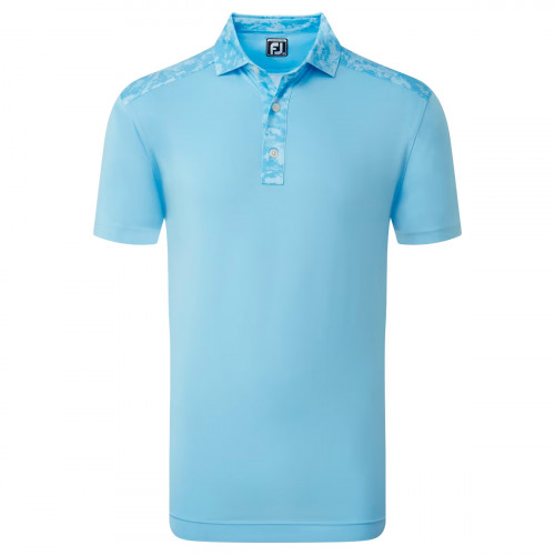 FootJoy Cloud Camo Trim Lisle Mens Golf Polo Shirt