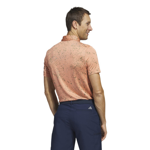 adidas Golf Jacquard Mens Polo Shirt reverse