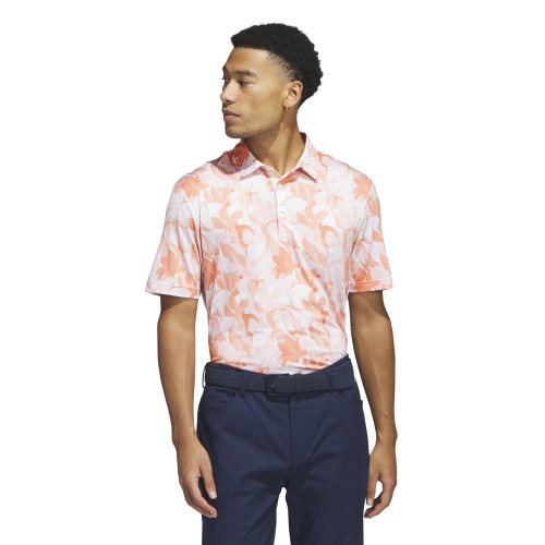 adidas Golf Floral Print Mens Polo Shirt 