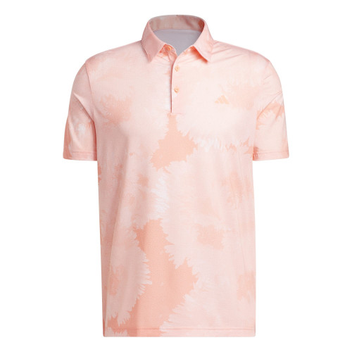 adidas Golf Flower Mesh Print Mens Polo Shirt