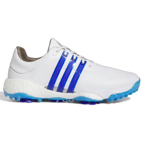 adidas Tour360 22 Mens Golf Shoes (Cloud White/Lucid Blue/Silver)