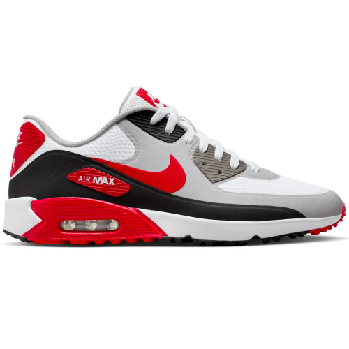 Nike Air Max 90 G Spikeless Waterproof Golf Shoes (White/University Red/Black)