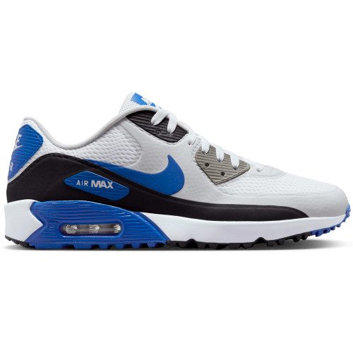 Nike Air Max 90 G Spikeless Waterproof Golf Shoes (White/Game Royal/Black)