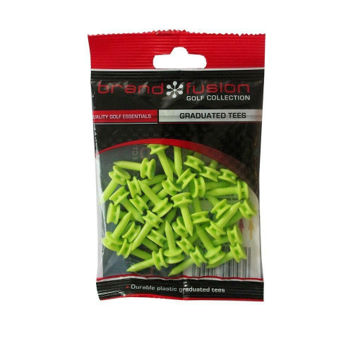 The Golfers Club Castle Step Plastic Golf Tees  - Lime Green (6mm) - 35 Pack