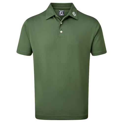 FootJoy Stretch Pique Solid Mens Golf Polo Shirt (Olive)