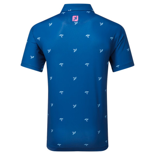 FootJoy EU Thistle Print Lisle Mens Golf Polo Shirt reverse