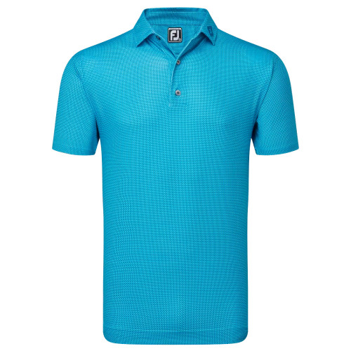 FootJoy EU Octagon Print Lisle Mens Golf Polo Shirt
