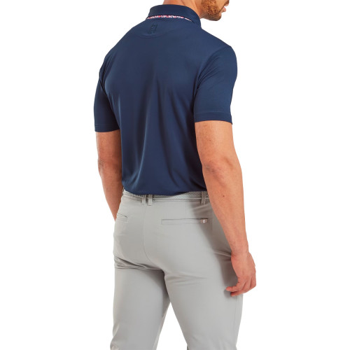 FootJoy EU Solid with Primrose Trim Mens Golf Polo Shirt 