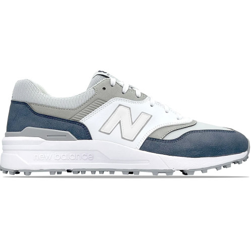 New Balance 997 SL Mens Spikeless Golf Shoes (White/Navy)