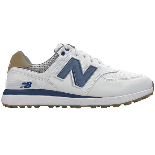 New Balance 574 Greens V2 Spikeless Golf Shoes (White/Navy)