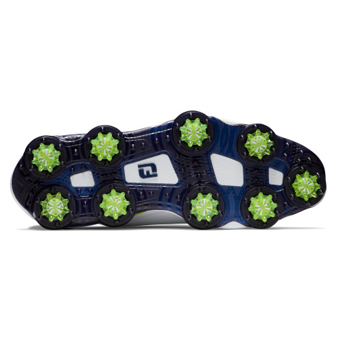 FootJoy Tour Alpha Mens Spiked Golf Shoes  - White/Navy/Lime