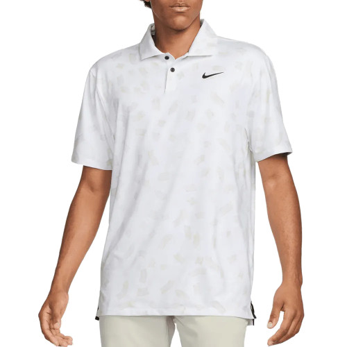 Nike Golf Dri-Fit Tour Micro Print Polo Shirt (White)