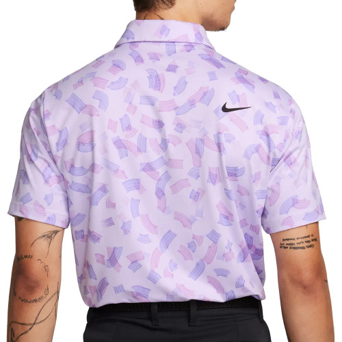 Nike Golf Dri-Fit Tour Micro Print Polo Shirt  - Lilac Bloom