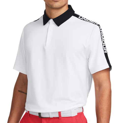 Under Armour Mens UA Playoff 3.0 Strike Golf Polo Shirt (White)