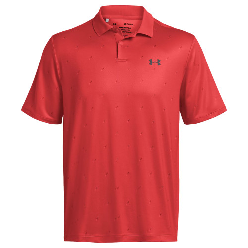 Under Armour Mens UA Playoff 3.0 Strike Golf Polo Shirt (Red Solstice)