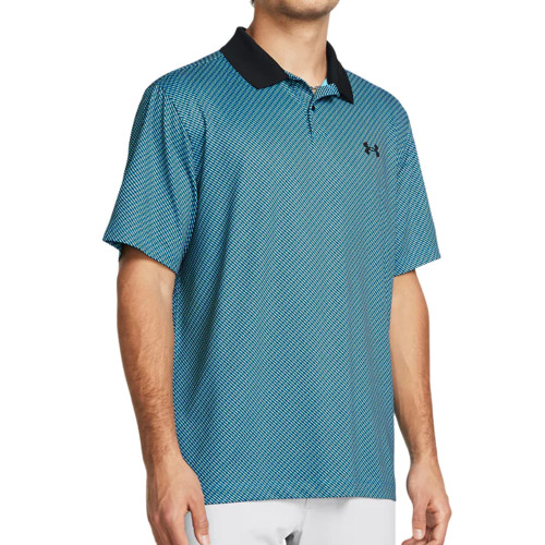 Under Armour Mens UA Playoff 3.0 Strike Golf Polo Shirt  - Blue/Black