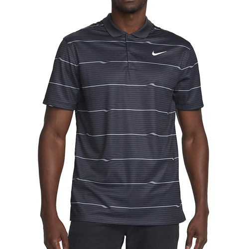 Nike Golf Dri-Fit Victory+ Ripple Polo Shirt  - Black/Dark Smoke Grey
