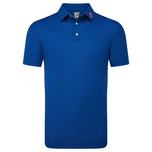 FootJoy Stretch Pique Solid Mens Golf Polo Shirt (Deep Blue)