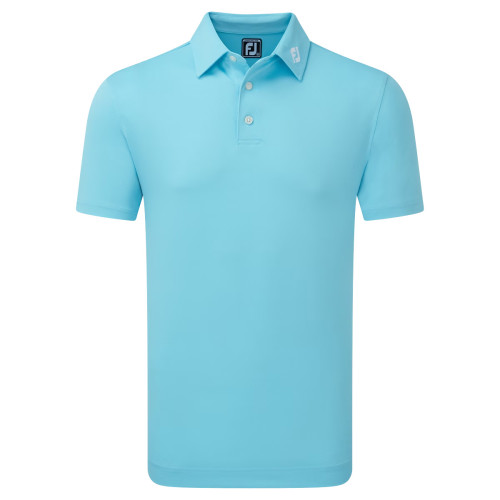 FootJoy Stretch Pique Solid Mens Golf Polo Shirt (Riviera Blue)