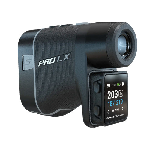 Shot Scope PRO LX + Laser Rangefinder, GPS & Performance Tracking Tags (Black/Grey)