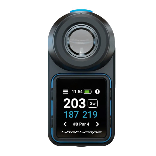 Shot Scope PRO LX + Laser Rangefinder, GPS & Performance Tracking Tags  - Black/Blue