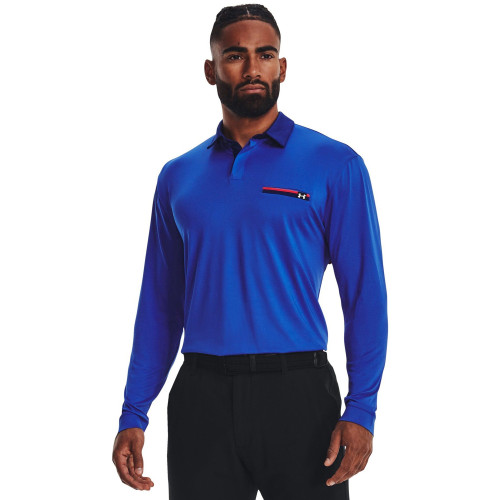 Under Armour Mens UA Playoff 2.0 Pocket Long Sleeve Golf Polo Shirt 