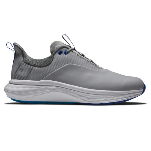 FootJoy Quantum Mens Spikeless Golf Shoes  - Grey/White/Blue
