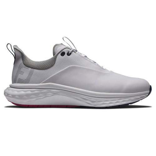 FootJoy Quantum Mens Spikeless Golf Shoes (White/Blue/Pink)