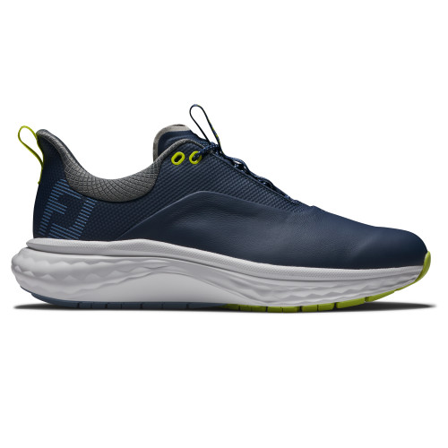 FootJoy Quantum Mens Spikeless Golf Shoes  - Navy/White/Lime